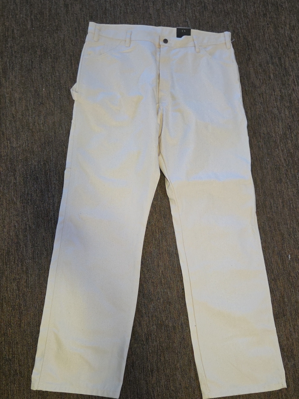 Men's Work Pants  Cream Straight-Leg Pants